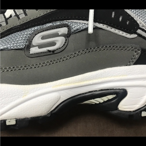 EUC Skechers Stamina Cutback Men's Sneakers Black Gray Leather Mesh Size 9EW - Picture 7 of 16